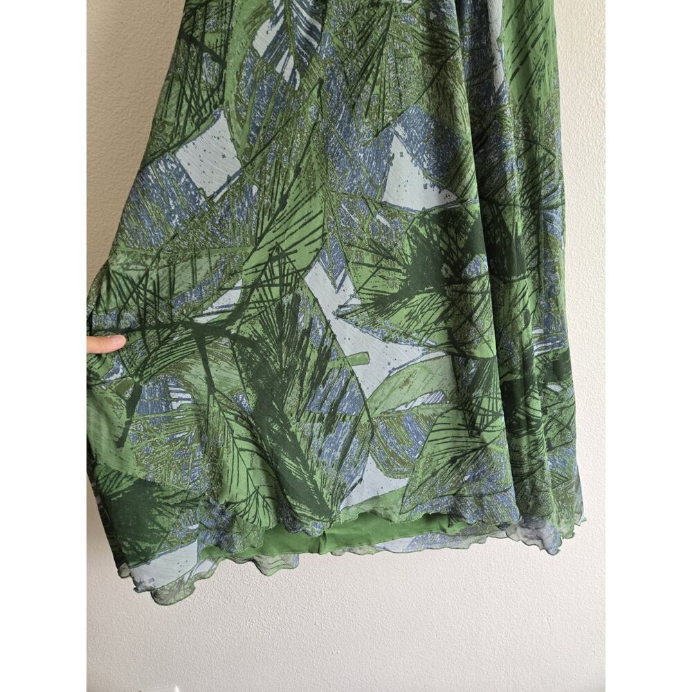 Jonathan Martin 16W Green Floral Halter Midi Dress Forest Garden Fairy Y2k Boho - Picture 5 of 12